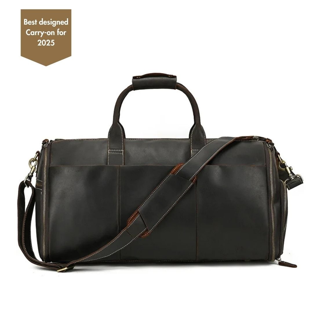 men s business travel bag DXB Business Travel Bag™️ | Men's Genuine Leather Travel Bag (Cowhide)