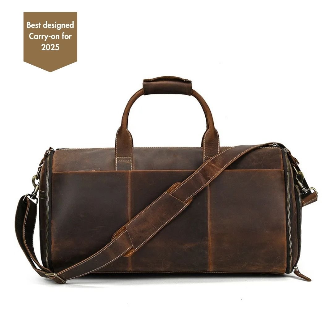 best business travel bag for men DXB Business Travel Bag™️ | Men's Genuine Leather Travel Bag (Cowhide)